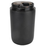 280ml Coffee Cup Household Portable Large Capacity Silicone Stainless Steel Vacuum Flask for Birthday GiftBlack - Side View