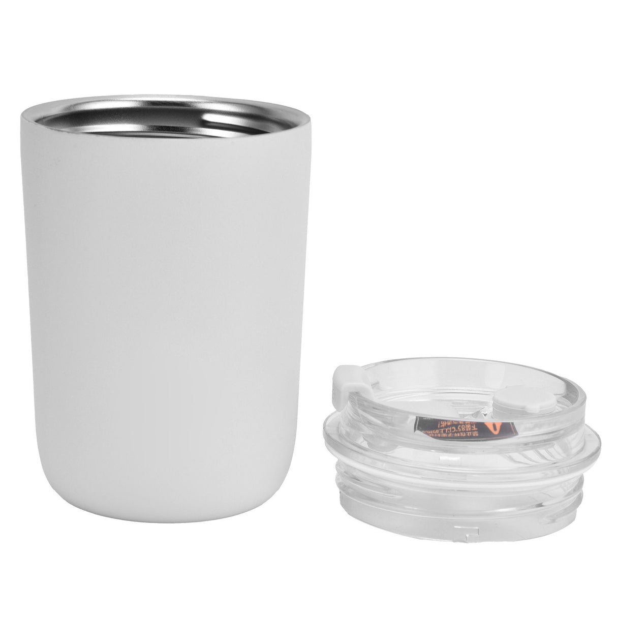 280ml Coffee Cup Household Portable Large Capacity Silicone Stainless Steel Vacuum Flask for Birthday GiftWhite