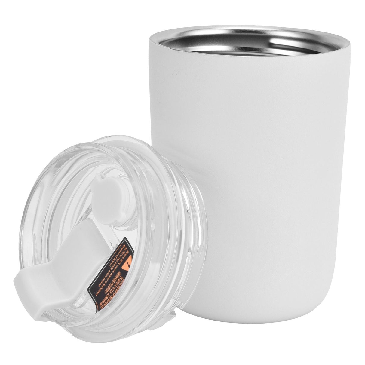 280ml Coffee Cup Household Portable Large Capacity Silicone Stainless Steel Vacuum Flask for Birthday GiftWhite