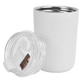 280ml Coffee Cup Household Portable Large Capacity Silicone Stainless Steel Vacuum Flask for Birthday GiftWhite - Rear View
