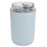 280ml Coffee Cup Household Portable Large Capacity Silicone Stainless Steel Vacuum Flask for Birthday GiftBlue