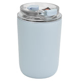 280ml Coffee Cup Household Portable Large Capacity Silicone Stainless Steel Vacuum Flask for Birthday GiftBlue - Top-Down View