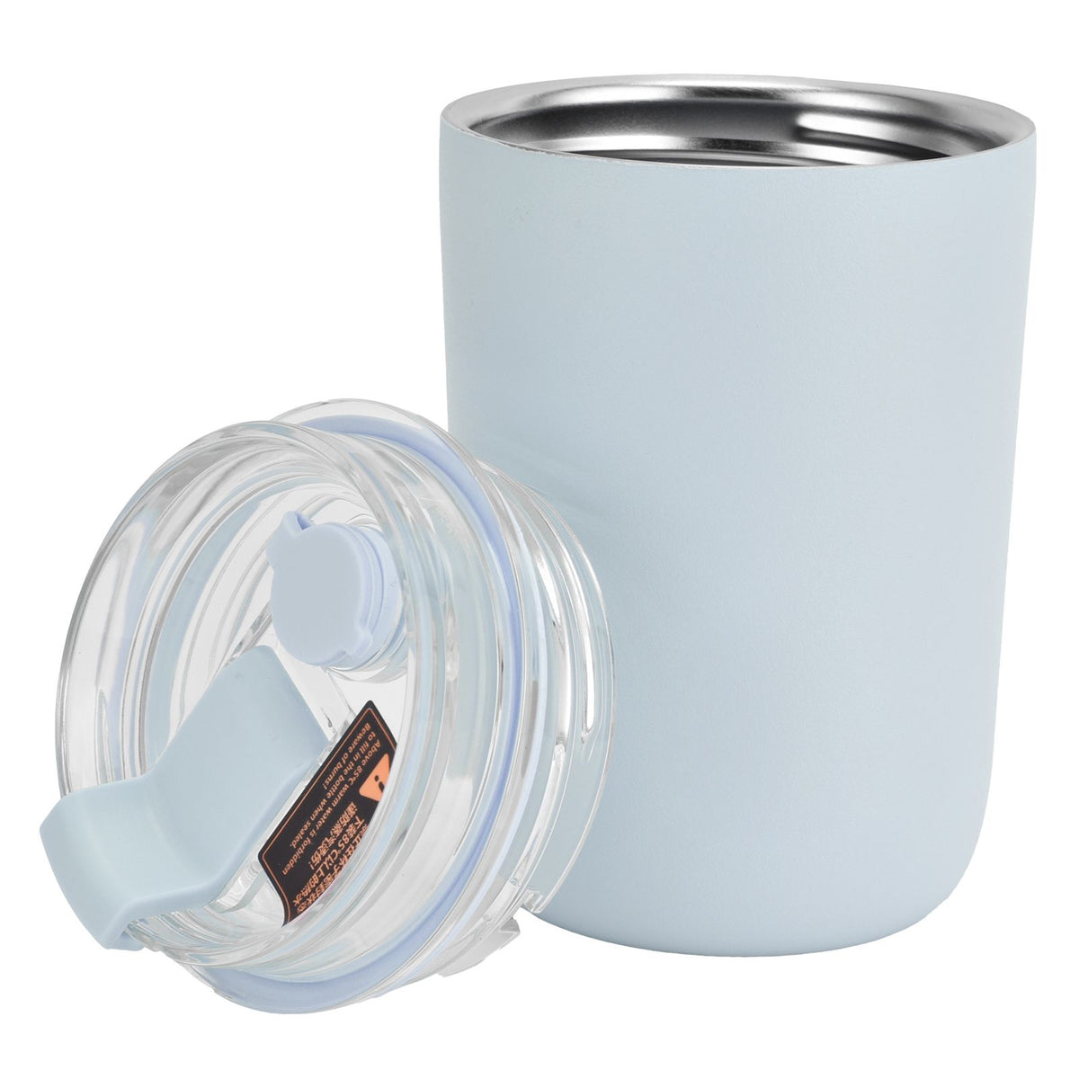 280ml Coffee Cup Household Portable Large Capacity Silicone Stainless Steel Vacuum Flask for Birthday GiftBlue