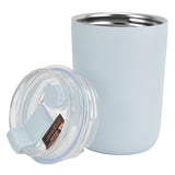 280ml Coffee Cup Household Portable Large Capacity Silicone Stainless Steel Vacuum Flask for Birthday GiftBlue