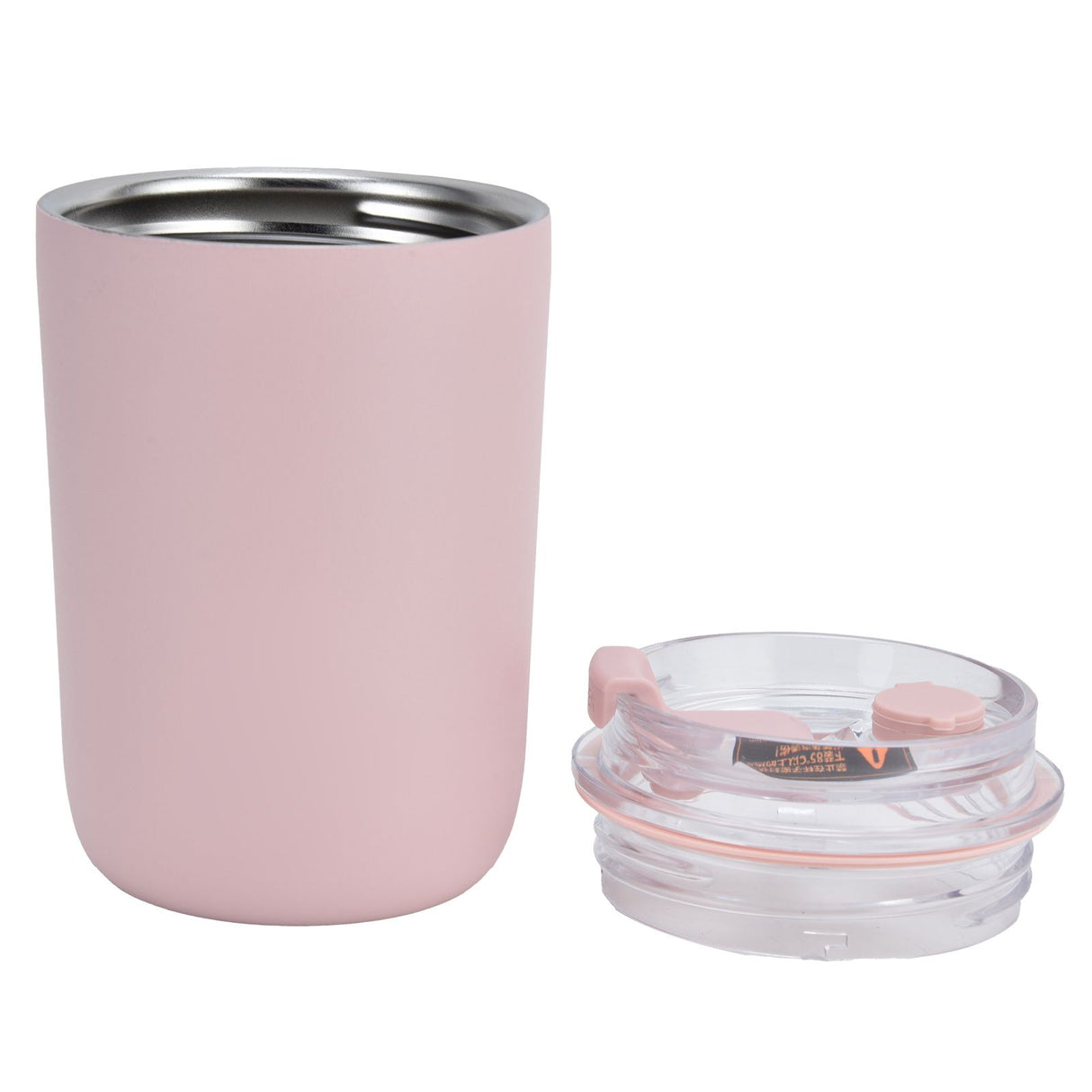 280ml Coffee Cup Household Portable Large Capacity Silicone Stainless Steel Vacuum Flask for Birthday GiftPink