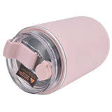 280ml Coffee Cup Household Portable Large Capacity Silicone Stainless Steel Vacuum Flask for Birthday GiftPink - Close-Up Angle