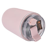 280ml Coffee Cup Household Portable Large Capacity Silicone Stainless Steel Vacuum Flask for Birthday GiftPink