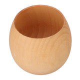 Wood Tea Set Wooden Natural Wooden Tea Cup with Cleaning Brush and Spoon for Home Tea Shop(Light Color Spoon Brush ) - Rear View