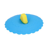 Silicone Lid Dustproof and Heat Resistant Hot and Cold Beverage Cup Cover for Kitchen HomeBlue