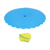 Silicone Lid Dustproof and Heat Resistant Hot and Cold Beverage Cup Cover for Kitchen HomeBlue - Low Angle