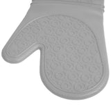 Insulation Gloves Thickened Silicone Barbecue Microwave Oven Anti Scalding Glove for Kitchen Baking CookingGray