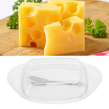 ShipShaped Butter Cutting Box with Cutting Knife and Lid Food Grade Chesse Container for Kitchen(Transparent ) - Extra Image