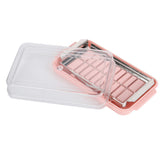 Stainless Steel Butter Cutter Container Butter Storage Box with Transparent Cover for KitchenPink Chassis