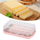 Stainless Steel Butter Cutter Container Butter Storage Box with Transparent Cover for KitchenPink Chassis - Extra Image