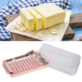 Stainless Steel Butter Cutter Container Butter Storage Box with Transparent Cover for KitchenPink Chassis - Extra Image