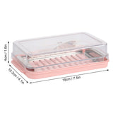 Stainless Steel Butter Cutter Container Butter Storage Box with Transparent Cover for KitchenPink Chassis - Extra Image
