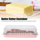 Stainless Steel Butter Cutter Container Butter Storage Box with Transparent Cover for KitchenPink Chassis
