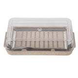 Stainless Steel Butter Cutter Container Butter Storage Box with Transparent Cover for KitchenWheat Chassis