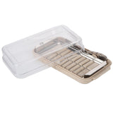 Stainless Steel Butter Cutter Container Butter Storage Box with Transparent Cover for KitchenWheat Chassis - Extra Image