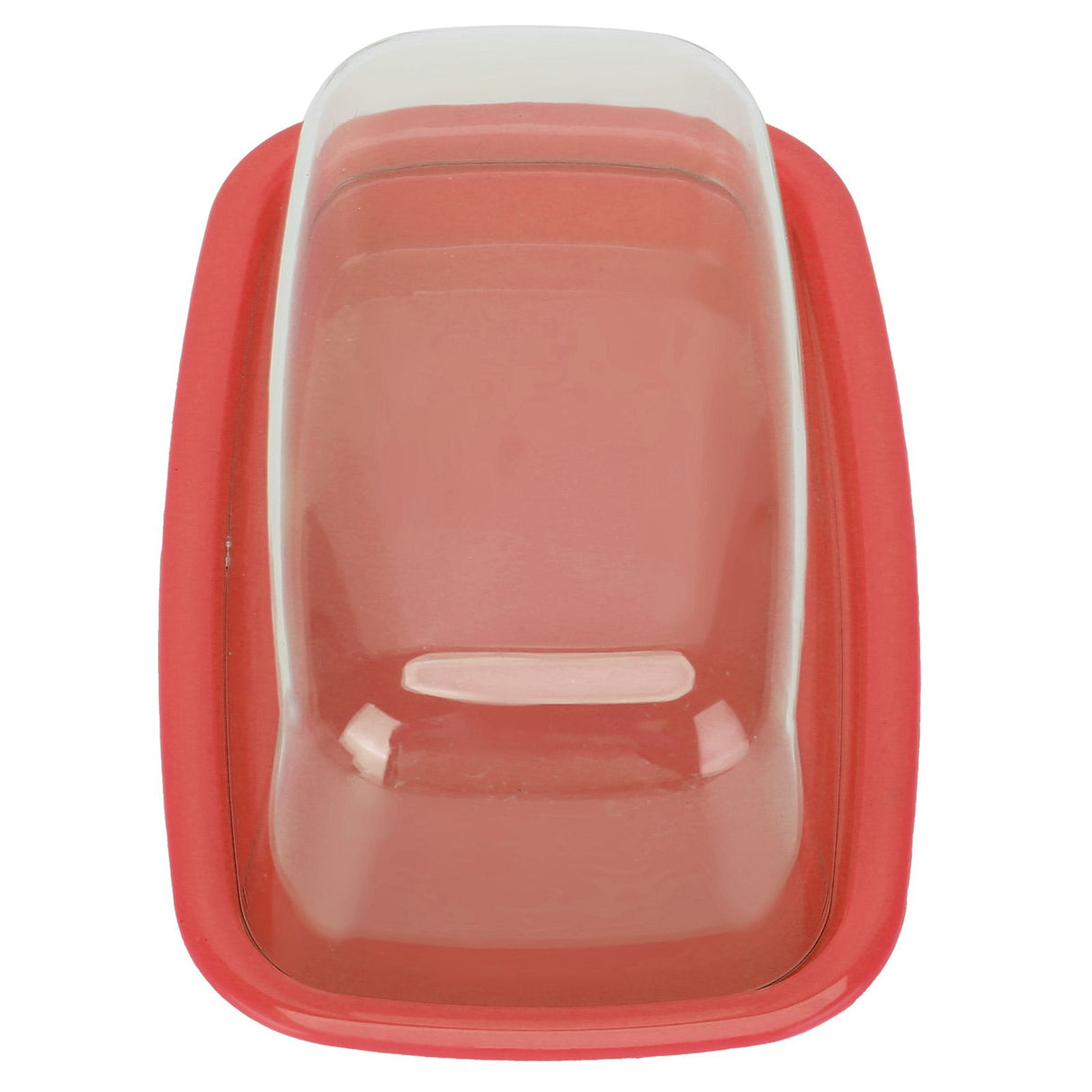 Curved Butter Storage Box with Lid Cheese Plate Butter Holder Tray Baking Tool for KitchenRed