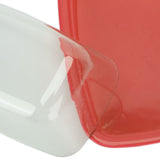 Curved Butter Storage Box with Lid Cheese Plate Butter Holder Tray Baking Tool for KitchenRed