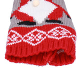Knitted Wine Bottle Cover Bag Sleeve Home Decoration for Christmas Wedding Birthday PartyRed +Gray