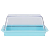 Rectangular Butter Cutting Box with Lid Portable Butter Storage Box for Home KitchenBlue