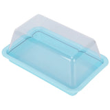 Rectangular Butter Cutting Box with Lid Portable Butter Storage Box for Home KitchenBlue