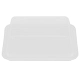 Rectangular Butter Cutting Box with Lid Portable Butter Storage Box for Home KitchenWhite - Low Angle