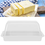 Rectangular Butter Cutting Box with Lid Portable Butter Storage Box for Home KitchenWhite - Extra Image