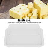 Rectangular Butter Cutting Box with Lid Portable Butter Storage Box for Home KitchenWhite