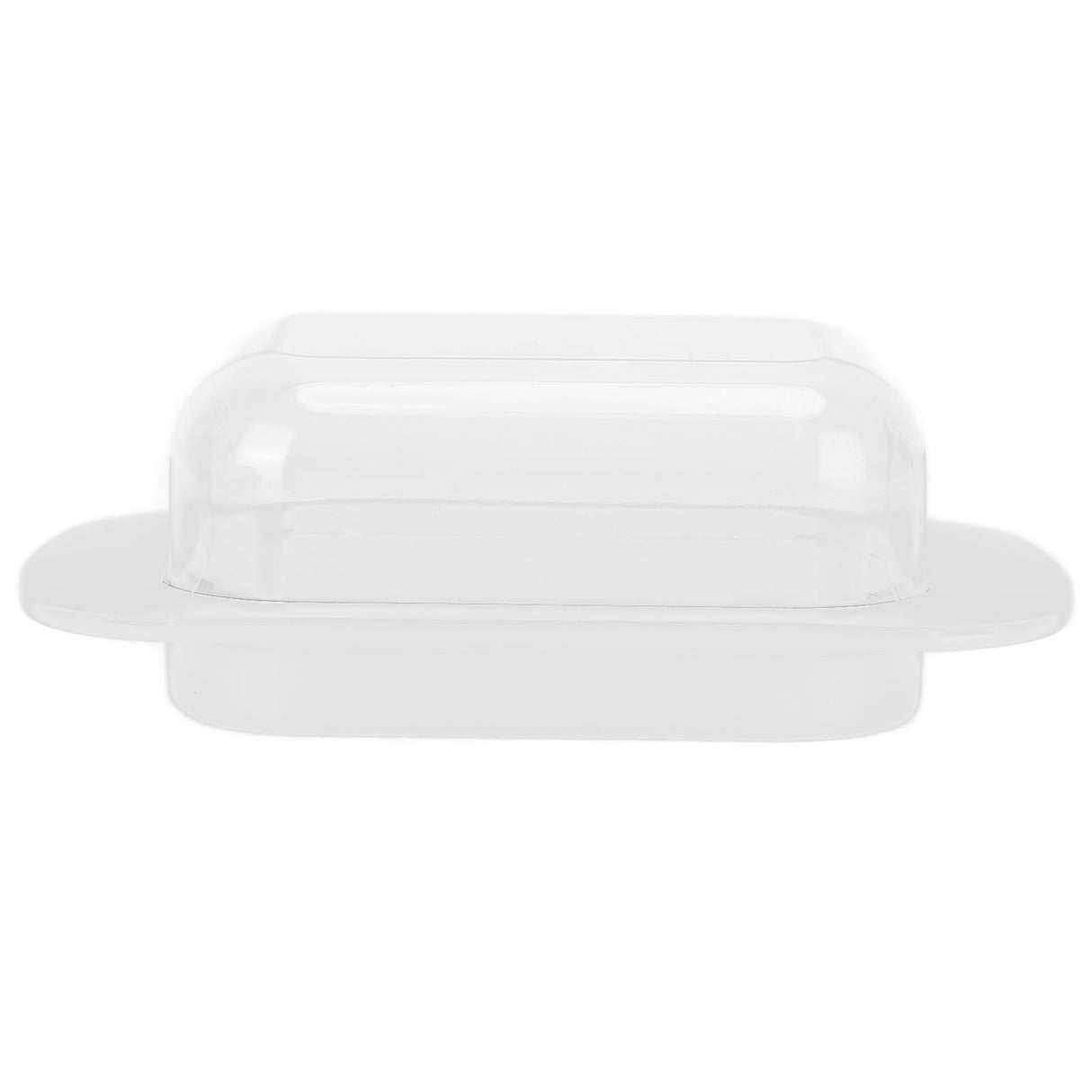 Wide Rectangular Butter Container with Lid Knife Portable Small Cheese Dish Holder Tray for Home KitchenWhite