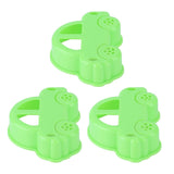 3Pcs Car Sandwich Cutter Food Grade Safe Convenient Easy Encourage Kids Cookie Mold - Top-Down View