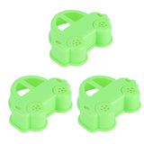 3Pcs Car Sandwich Cutter Food Grade Safe Convenient Easy Encourage Kids Cookie Mold - Low Angle
