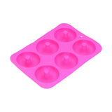 Donut Baking Pans 6 Grid Silicone Non Stick Donut Moulders for DIY Baking Lovers - Low Angle