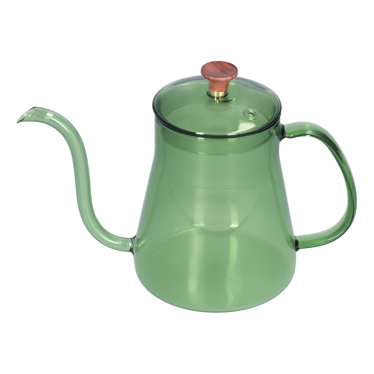 Coffee Kettle Glass Coffee Pot 600ML Coffee Drip Kettle Long Nozzle Kettle for Home KitchenGreen