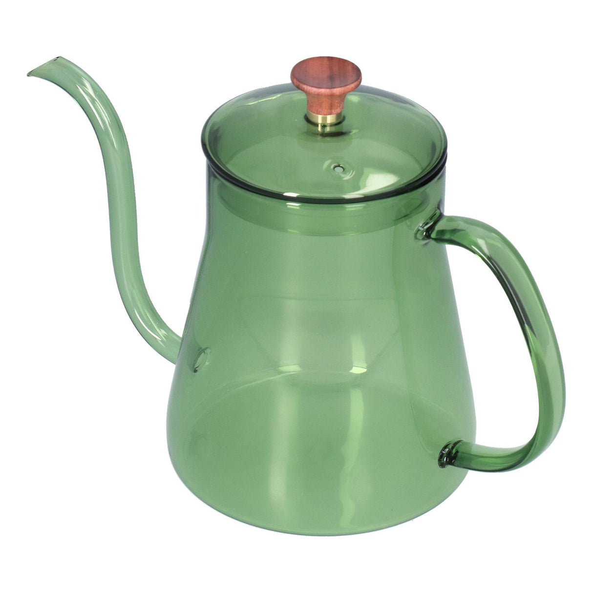 Coffee Kettle Glass Coffee Pot 600ML Coffee Drip Kettle Long Nozzle Kettle for Home KitchenGreen