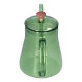 Coffee Kettle Glass Coffee Pot 600ML Coffee Drip Kettle Long Nozzle Kettle for Home KitchenGreen - Rear View