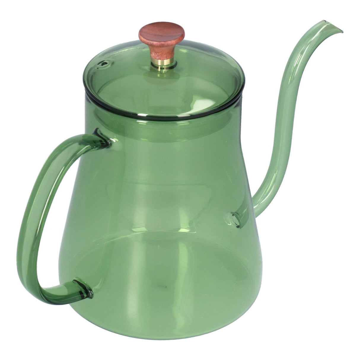 Coffee Kettle Glass Coffee Pot 600ML Coffee Drip Kettle Long Nozzle Kettle for Home KitchenGreen