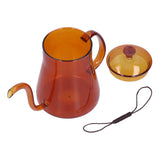 Coffee Kettle Glass Coffee Pot 600ML Coffee Drip Kettle Long Nozzle Kettle for Home KitchenCoffee