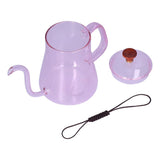 Long Spout Kettle Large Capacity Heat Resistant Easy to Clean Long Mouth Coffee PotPink