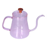 Long Spout Kettle Large Capacity Heat Resistant Easy to Clean Long Mouth Coffee PotPink