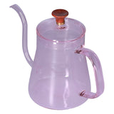 Long Spout Kettle Large Capacity Heat Resistant Easy to Clean Long Mouth Coffee PotPink