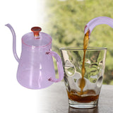 Long Spout Kettle Large Capacity Heat Resistant Easy to Clean Long Mouth Coffee PotPink