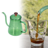 Long Spout Kettle Large Capacity Heat Resistant Easy to Clean Long Mouth Coffee PotGreen - Extra Image