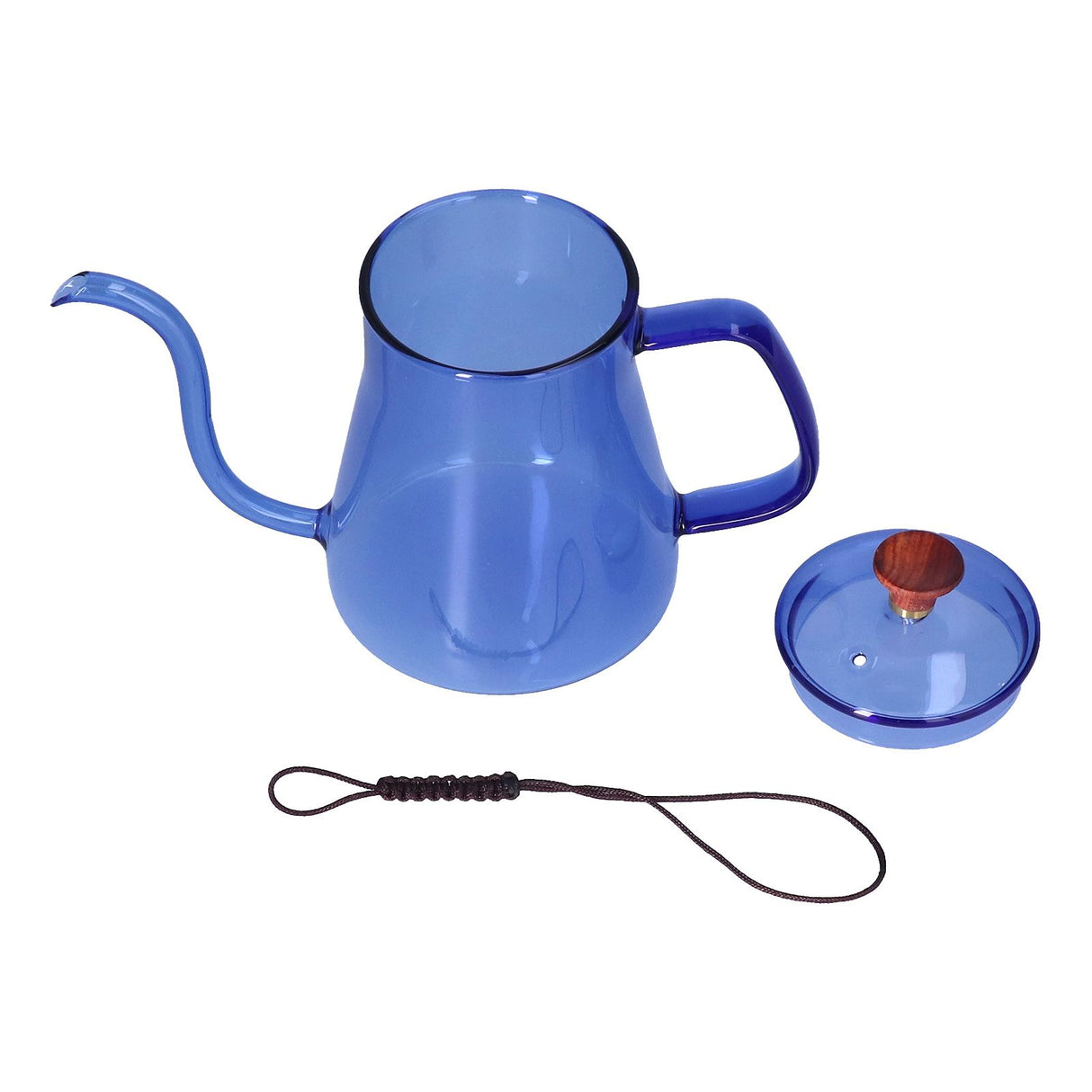 Long Spout Kettle Large Capacity Heat Resistant Easy to Clean Long Mouth Coffee PotBlue
