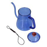 Long Spout Kettle Large Capacity Heat Resistant Easy to Clean Long Mouth Coffee PotBlue