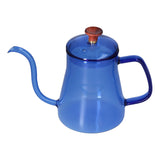 Long Spout Kettle Large Capacity Heat Resistant Easy to Clean Long Mouth Coffee PotBlue