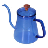 Long Spout Kettle Large Capacity Heat Resistant Easy to Clean Long Mouth Coffee PotBlue