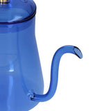 Long Spout Kettle Large Capacity Heat Resistant Easy to Clean Long Mouth Coffee PotBlue